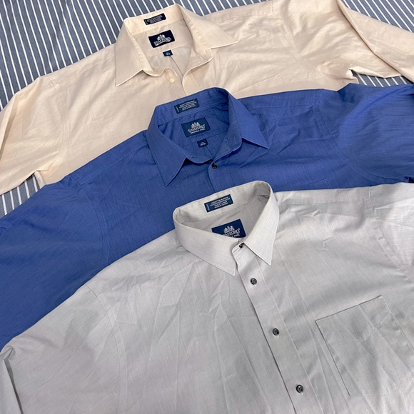 Stafford WrinkleFree Shirts Mens Dress Shirt 3pc Bundle Size 712